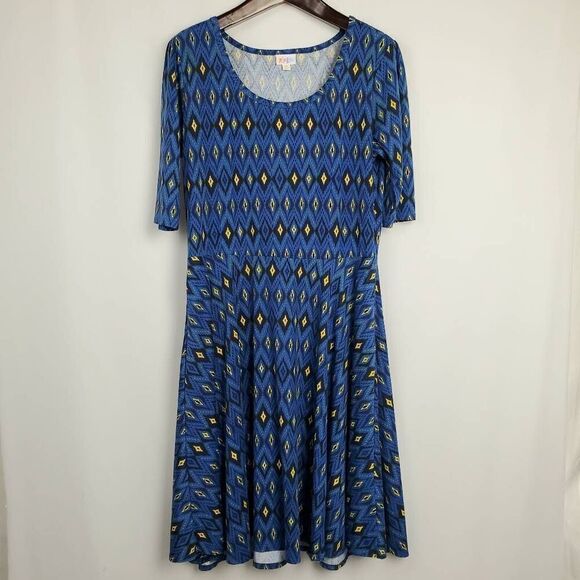 LulaRoe Size 3XL Pattern SS Dress - Picture 1 of 7